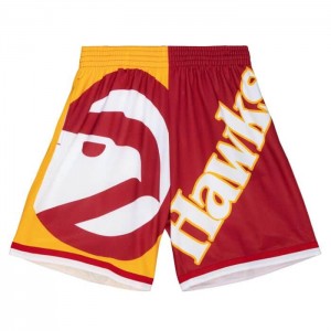 Short Mitchell & Ness Big Face Moda 5.0 Atlanta Hawks Hombre | 9582SQIFG