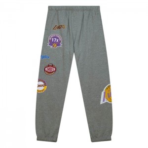 Short Mitchell & Ness City Colección Fleece Los Angeles Lakers Hombre | 6381TQKVR