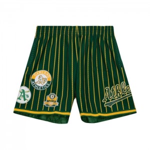 Short Mitchell & Ness City Colección Mesh Oakland Athletics Hombre | 4968UMTFB