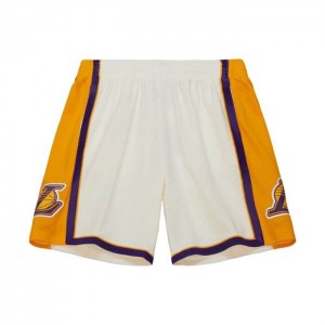 Short Mitchell & Ness Cream Los Angeles Lakers 2009 Hombre | 4592QUHNO