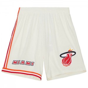 Short Mitchell & Ness Cream Miami Heat 1996 Hombre | 0724QGSBT