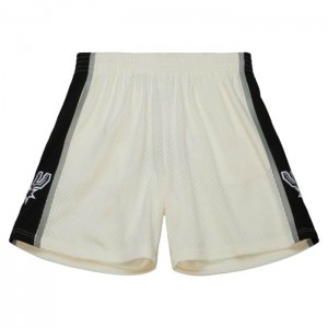 Short Mitchell & Ness Cream San Antonio Spurs 1998 Hombre | 7365VQJKX