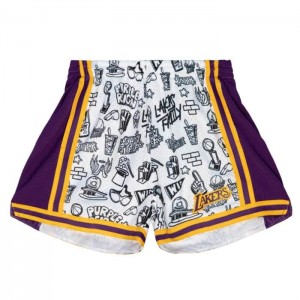 Short Mitchell & Ness Doodle Los Angeles Lakers Mujer | 9508OWSJV