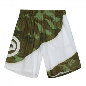 Short Mitchell & Ness Ghost Green Camo Atlanta Hawks 1986-87 Hombre | 8203KYDUA