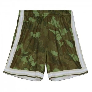 Short Mitchell & Ness Ghost Green Camo Boston Celtics 1985-86 Hombre | 7268KDUEO