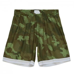 Short Mitchell & Ness Ghost Green Camo Charlotte Hornets 1992-93 Hombre | 8249GEMDK