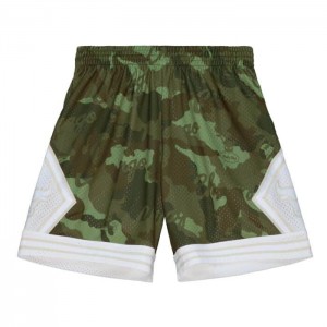 Short Mitchell & Ness Ghost Green Camo Chicago Bulls 1997-98 Hombre | 9513JZQRB