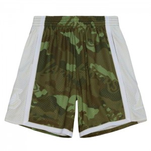 Short Mitchell & Ness Ghost Green Camo Los Angeles Lakers 1996-97 Hombre | 7380DHUTR