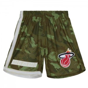 Short Mitchell & Ness Ghost Green Camo Miami Heat 1996-97 Hombre | 7835EIXAS
