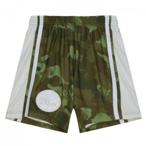 Short Mitchell & Ness Ghost Green Camo Philadelphia 76ers 1996-97 Hombre | 2753ZVQHX