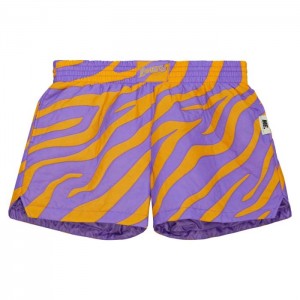 Short Mitchell & Ness M&N x Melody Ehsani Puffer Los Angeles Lakers Mujer | 9574QWPIG