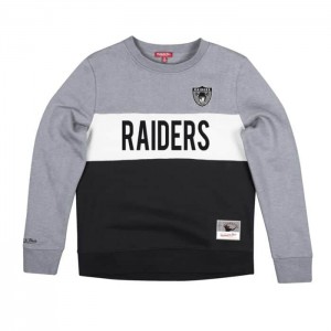 Sudadera con Capucha Mitchell & Ness Color Block Crew 2.0 Oakland Raiders Mujer | 2418MTSYP