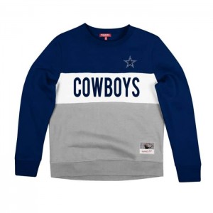 Sudadera con Capucha Mitchell & Ness Color Block Crew 2.0 Dallas Cowboys Mujer | 3976IKDPG