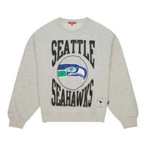 Sudadera con Capucha Mitchell & Ness Logo Ligeros Crew 3.0 Seattle Seahawks Mujer | 5841UZCNE
