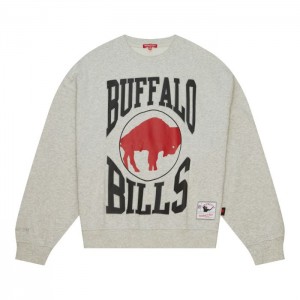 Sudadera con Capucha Mitchell & Ness Logo Ligeros Crew 3.0 Buffalo Bills Mujer | 0158KETLR