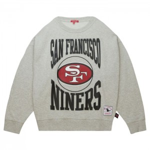 Sudadera con Capucha Mitchell & Ness Logo LT Crew 3.0 San Francisco 49ers Mujer | 7914WSIUH
