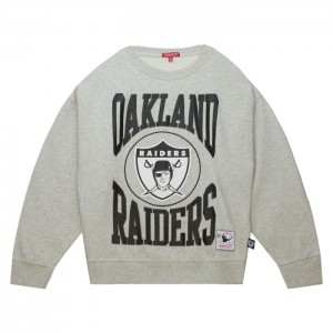 Sudadera con Capucha Mitchell & Ness Logo LT Crew 3.0 Oakland Raiders Mujer | 9038NOPHW