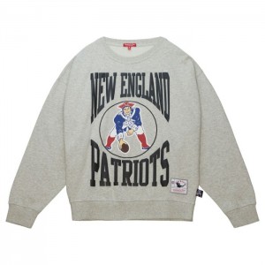 Sudadera con Capucha Mitchell & Ness Logo LT Crew 3.0 New England Patriots Mujer | 1834TVXRK
