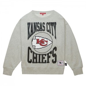 Sudadera con Capucha Mitchell & Ness Logo LT Crew 3.0 Kansas City Chiefs Mujer | 0835YGJLE