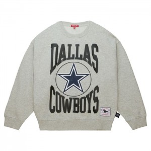 Sudadera con Capucha Mitchell & Ness Logo LT Crew 3.0 Dallas Cowboys Mujer | 4168XMRVY