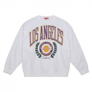 Sudadera con Capucha Mitchell & Ness Logo Lt Crew 2.0 Los Angeles Lakers Mujer | 4182IUQMA