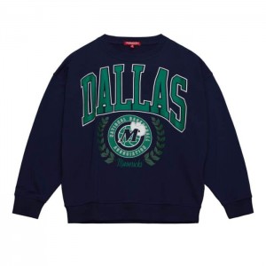 Sudadera con Capucha Mitchell & Ness Logo Lt Crew 2.0 Dallas Mavericks Mujer | 5487LYQFG
