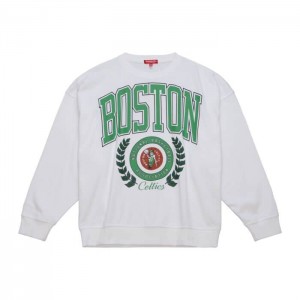 Sudadera con Capucha Mitchell & Ness Logo Lt Crew 2.0 Boston Celtics Mujer | 8592QMWGV