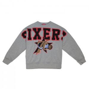 Sudadera con Capucha Mitchell & Ness Logo Fleece Philadelphia 76ers Mujer | 3905SJXHQ