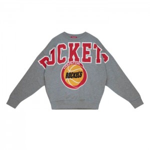 Sudadera con Capucha Mitchell & Ness Logo Fleece Houston Rockets Mujer | 7256IXTHO