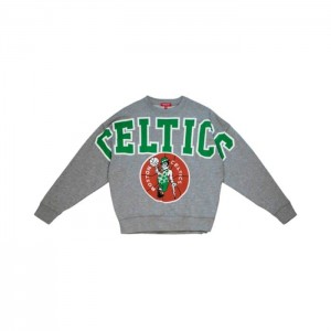 Sudadera con Capucha Mitchell & Ness Logo Fleece Boston Celtics Mujer | 0462DYQPR