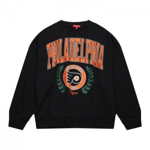 Sudadera con Capucha Mitchell & Ness Logo Lt Crew 2.0 Philadelphia Flyers Mujer | 1378IEHMF