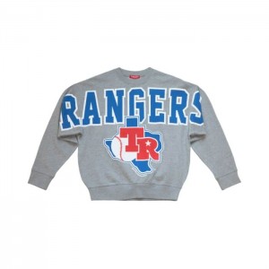 Sudadera con Capucha Mitchell & Ness Logo Fleece Texas Rangers Mujer | 9847AKYHX
