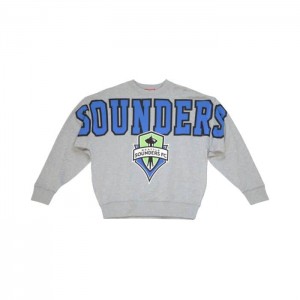 Sudadera con Capucha Mitchell & Ness Logo Fleece Seattle Sounders FC Mujer | 9307UCIQG