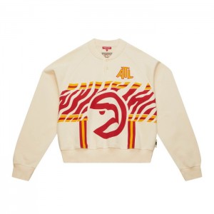 Sudadera con Capucha Mitchell & Ness M&N x Melody Ehsani Raglan Pullover Atlanta Hawks Mujer | 9251QNWLB