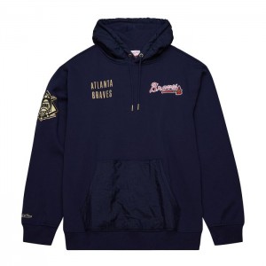 Sudadera con Capucha Mitchell & Ness Team OG 2.0 Fleece Current Logo Atlanta Braves Hombre | 2580AQJNZ