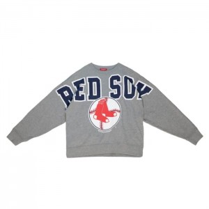 Sudaderas Mitchell & Ness Logo Fleece Boston Red Sox Mujer | 8125KZXNP