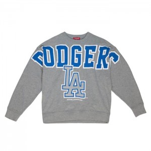 Sudaderas Mitchell & Ness Logo Fleece Los Angeles Dodgers Mujer | 8046BUTFS
