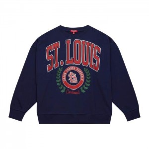 Sudaderas Mitchell & Ness Logo Lt Crew 2.0 St. Louis Cardinals Mujer | 7693ZEYCV