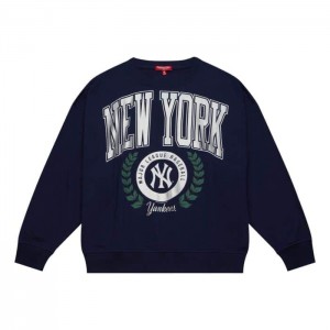 Sudaderas Mitchell & Ness Logo Lt Crew 2.0 New York Yankees Mujer | 5690XBJCN