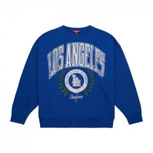 Sudaderas Mitchell & Ness Logo Lt Crew 2.0 Los Angeles Dodgers Mujer | 1695ANUMR
