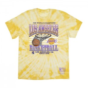 Tops Mitchell & Ness 16X Champions Swish Tee Los Angeles Lakers Hombre | 8062EHQAJ