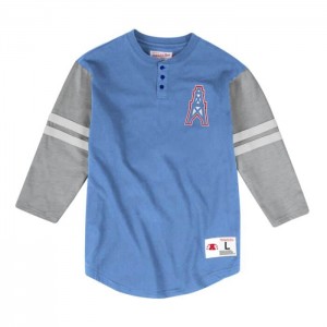 Tops Mitchell & Ness 3/4 Sleeve Henley Oilers Hombre | 3054GHSXT