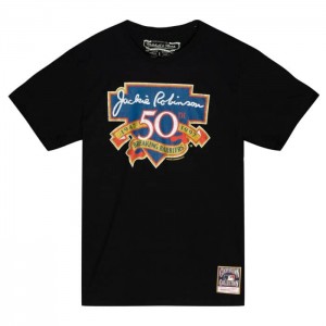 Tops Mitchell & Ness 50th Anniversary Tee Brooklyn Dodgers Jackie Robinson Hombre | 0965HODIK