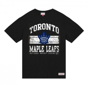 Tops Mitchell & Ness A Rayas Logo Lockup Slub SS Tee Toronto Maple Leafs Hombre | 7295WQKXE