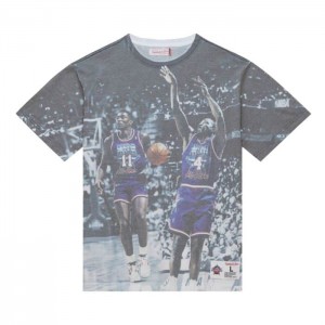 Tops Mitchell & Ness Above The Rim Sublimated S/S Tee Detroit Pistons Hombre | 3284KLQDU