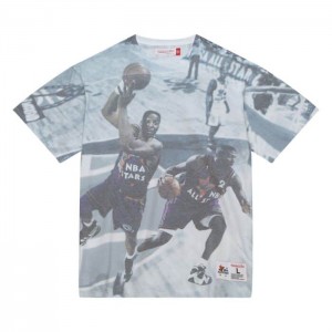 Tops Mitchell & Ness Above The Rim Sublimated S/S Tee Charlotte Hornets Hombre | 4960ZIUAS