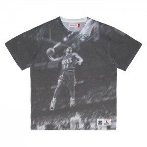 Tops Mitchell & Ness Above The Rim Sublimated SS Tee Milwaukee Bucks Ray Allen Hombre | 0865MKXHV