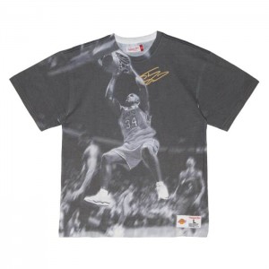 Tops Mitchell & Ness Above The Rim Sublimated SS Tee Los Angeles Lakers Shaquille O'Neal Hombre | 0951CQFKM