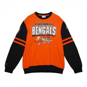 Tops Mitchell & Ness All Over Crew 2.0 Cincinnati Bengals Hombre | 4379DPTUJ