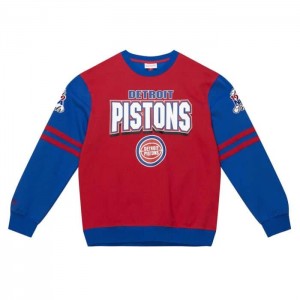 Tops Mitchell & Ness All Over Crew 2.0 Detroit Pistons Hombre | 3458SLFXD